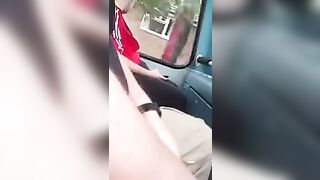 Even on the bus, you can jerk off your cock without problems
