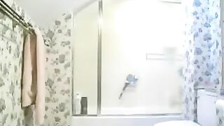 A girl was peeing and someone spied on her with a hidden camera