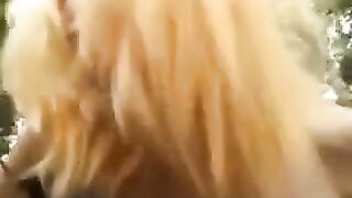 A young beauty got a cock in her mouth in the park