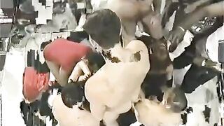 Bunch of guys fucked this chick in a hardcore group encounter
