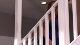 A cute baby is fucking with her girlfriend using a strapon penis