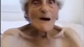 Old granny gets her pussy railed and loads cum on her