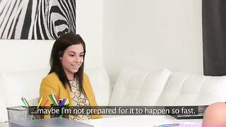 Lesbian casting with sexy blonde Tracy Lindsay and her amazing friends