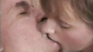 The grandfather stretched the girl's finger until it was whole