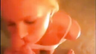 The guy captured his blowjob session at home in stunning POV style