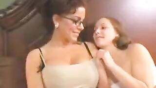 A mother introduces her daughter to a new intimate experience