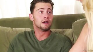 A masseur pushed his cock in the blondie's pussy at the massage session