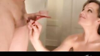 Sex with a girl who can suck cock with incredible force