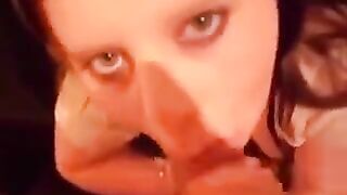 These girls love to eat cum when giving a blowjob to boys