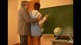 The old teacher seduced and fucked a student hard