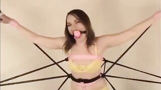 The pretty girl Diana was tied up and fucked hard