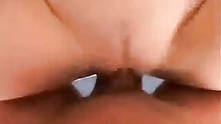 A nice girl ends up with a mess from her sweet pussy