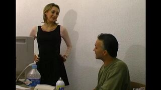 An elderly man fucks his younger sister, who has no boyfriend
