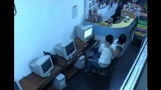 A cute girl was fucking with her boyfriend using a webcam
