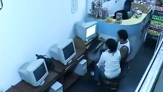 A cute girl was fucking with her boyfriend using a webcam