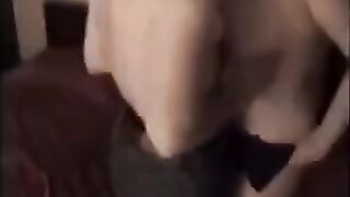 Pretty young girl has a great time with her strong partner in this steamy homemade scene