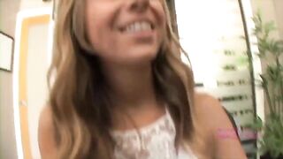 The girl shows her boobs, but then behaves like a whore