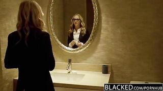 Thanks to the long black dick, the girl experienced orgasm