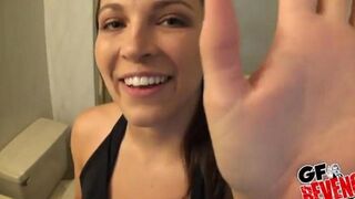 Beautiful bathroom sex, quick and satisfying for both