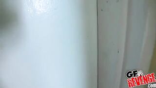Beautiful bathroom sex, quick and satisfying for both
