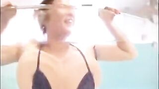 A tiny cock was sucked by a stunning brunette in this hot video