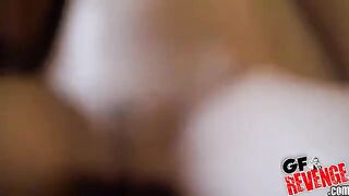 Two smiling girls shared a dick in their mouths comfortably