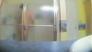 The sister has no idea there’s a camera in the shower