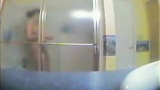 The sister has no idea there’s a camera in the shower
