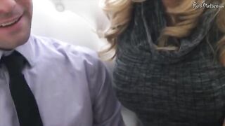 A cute girl with a shaved pussy was fucked by a nice man