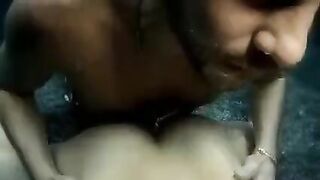 The beautiful woman gave the guy an excellent blowjob underwater