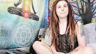 A funny hirsute girl strips and brings herself to orgasm