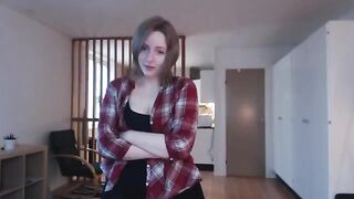 The girl plays with a big dildo and moans, her wet pussy begging for more