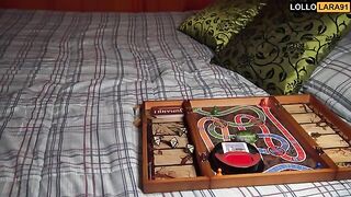 Lara Manara fucked on the couch while playing a game of Jumanji