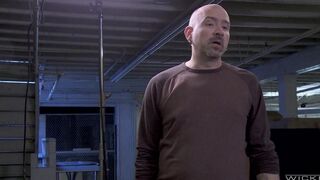 A homeless person tried to fuck a passerby at the entrance in this rough encounter