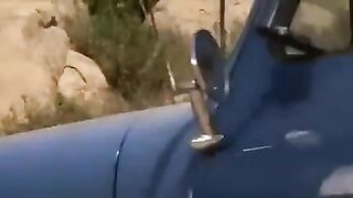 The guy tore the girl's clothes off on the way