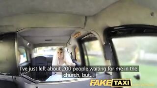 A hot bride got fucked by taxi driver before wedding