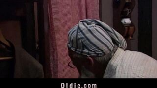 Old grandfather punished his granddaughter for disrespect through spanking
