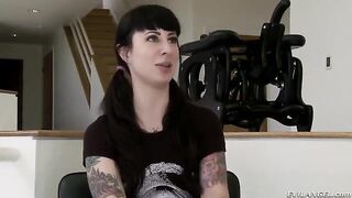 The girl had sex with a guy and he caressed her tongue