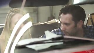 Couple fucked passionately in their red convertible car at 60fps