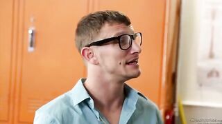 A cutie girl fucked with her mathematics teacher on his table