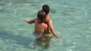 Girl makes a guy a stunning underwater handjob