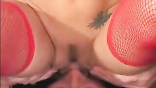 Chick in linen stockings sat on her face with a nice ass