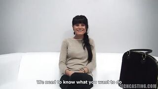 Condom sex with a girl from the Czech Republic at a casting session