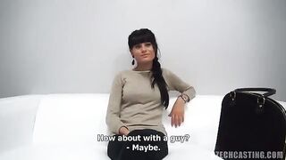 Condom sex with a girl from the Czech Republic at a casting session