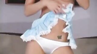 Beautiful young Cody Milo shows her boobs and caresses them