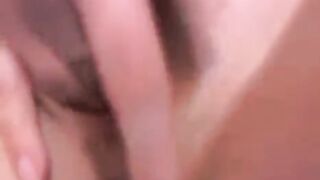 Russian beauty with delicate boobs plays with toys on camera
