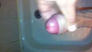 The kid masturbates in the shower, almost like he’s spying on someone