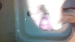 The kid masturbates in the shower, almost like he’s spying on someone