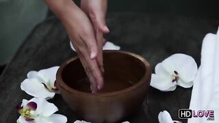 Massage of the erogenous zones by a friend in eporn