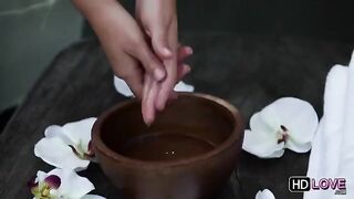 Massage of the erogenous zones by a friend in eporn